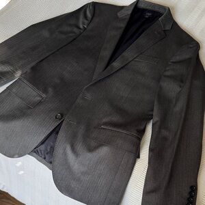 J. Crew Herringbone Charcoal Blazer